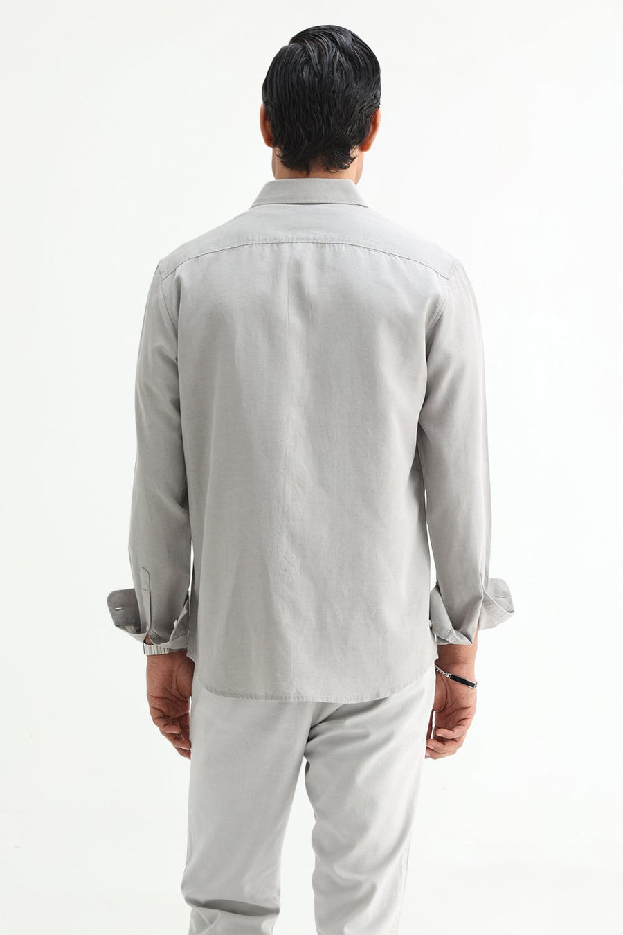 BASICS SLIM FIT  LYOCELL LINEN SHIRT