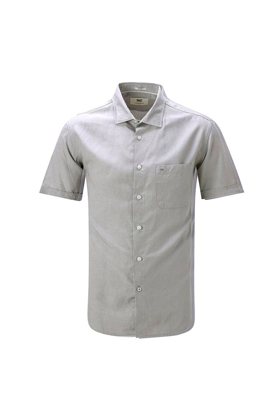 BASICS SLIM FIT  LYOCELL LINEN HALFSLEEVES SHIRT