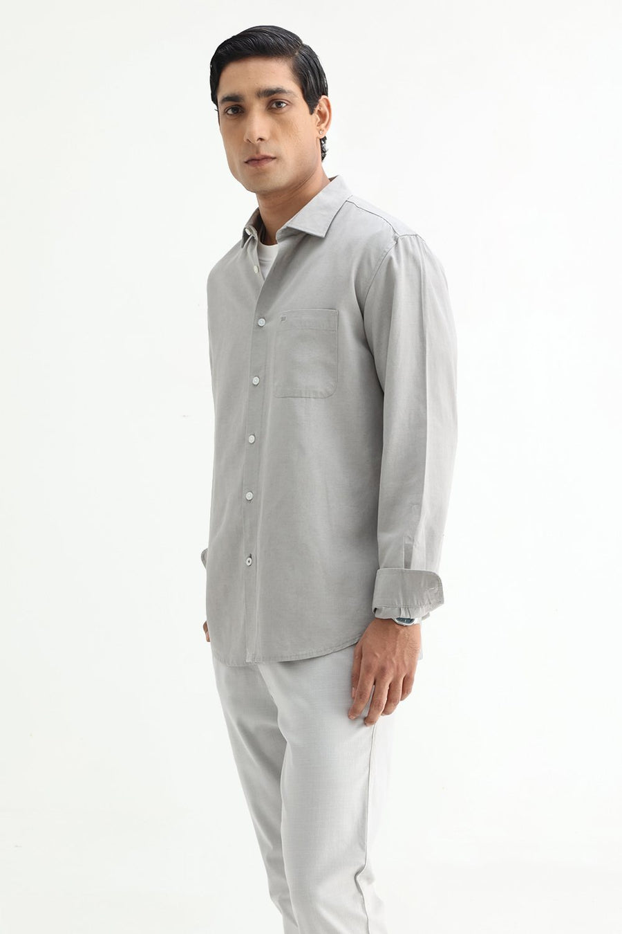 BASICS SLIM FIT  LYOCELL LINEN SHIRT