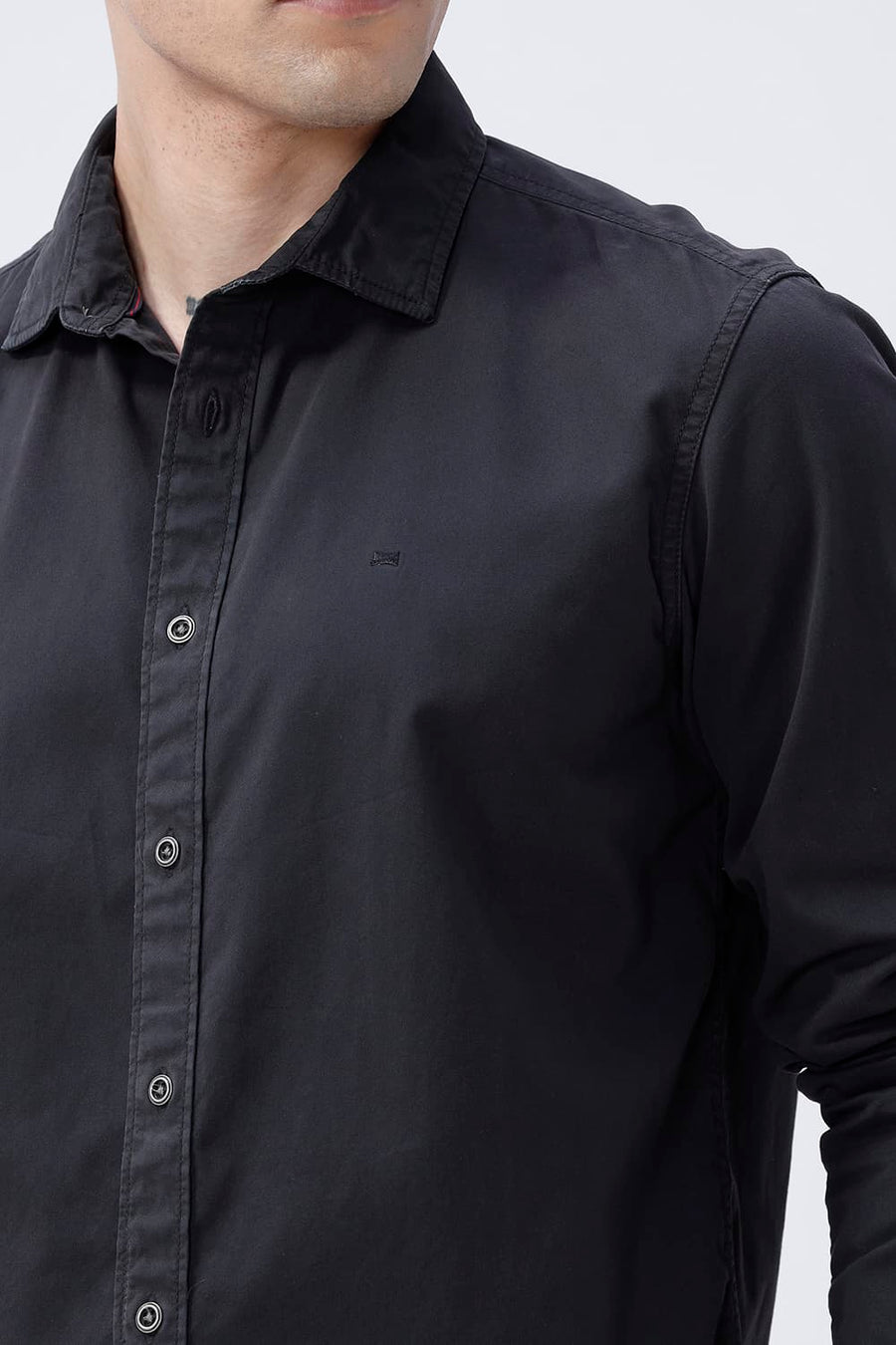 BASICS SLIM FIT  COTTON TWILL SHIRT