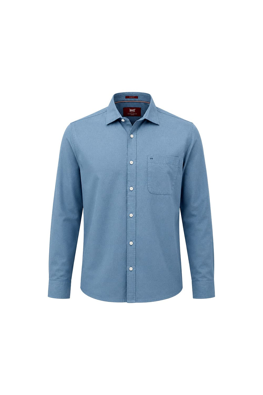 BASICS SLIM FIT BLUE LAKE LYOCELL LINEN SHIRT