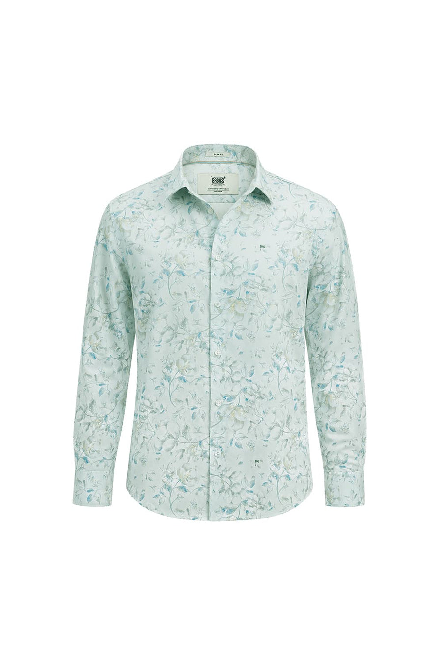 BASICS SLIM FIT FAIREST JADE COTTON DIGITAL PRINTED SHIRT