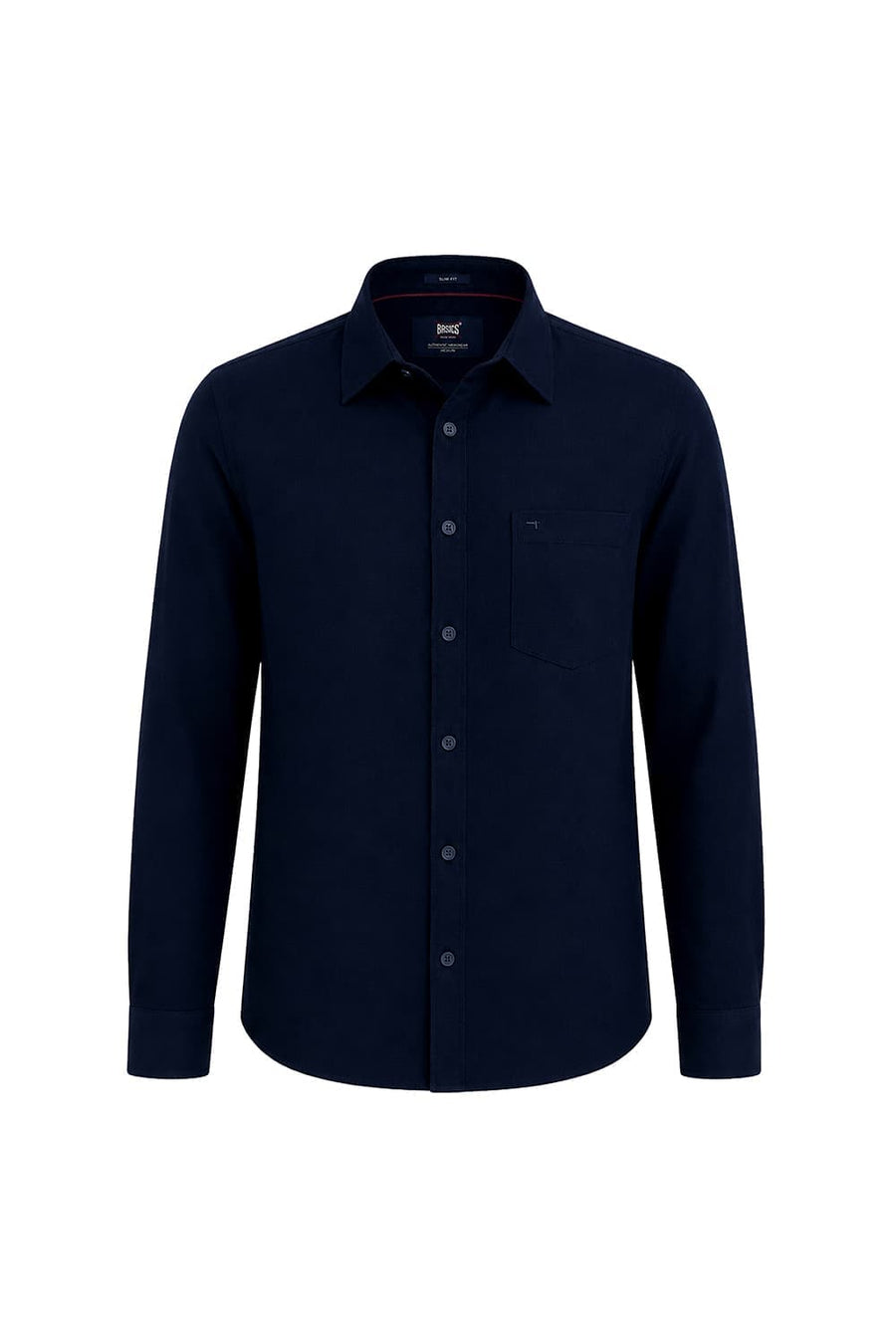 BASICS SLIM FIT SAPPHIRE NAVY COTTON CORDUROY SHIRT