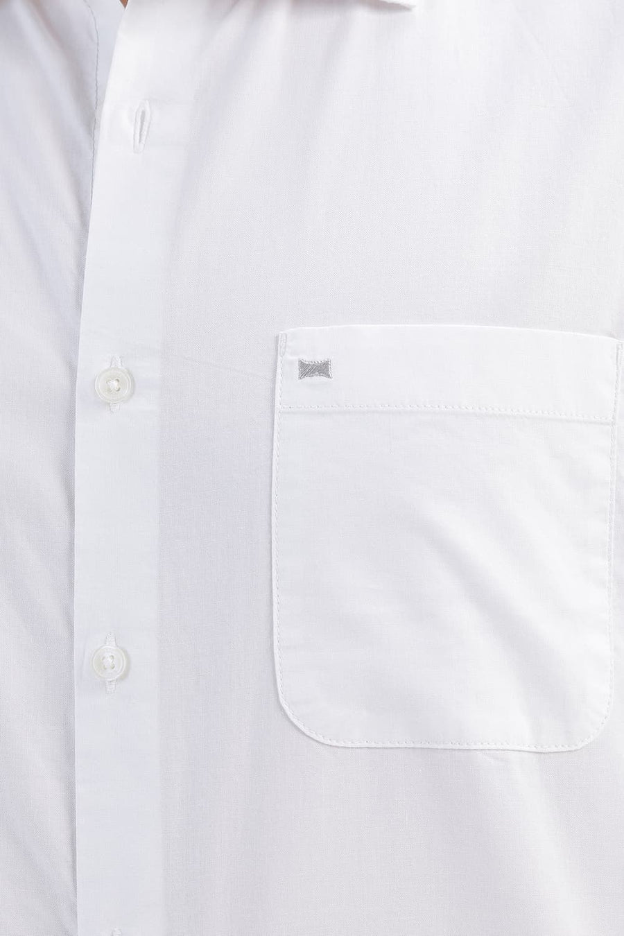 BASICS SLIM FIT LUCENT WHITE COTTON OXFORD HALFSLEEVES SHIRT