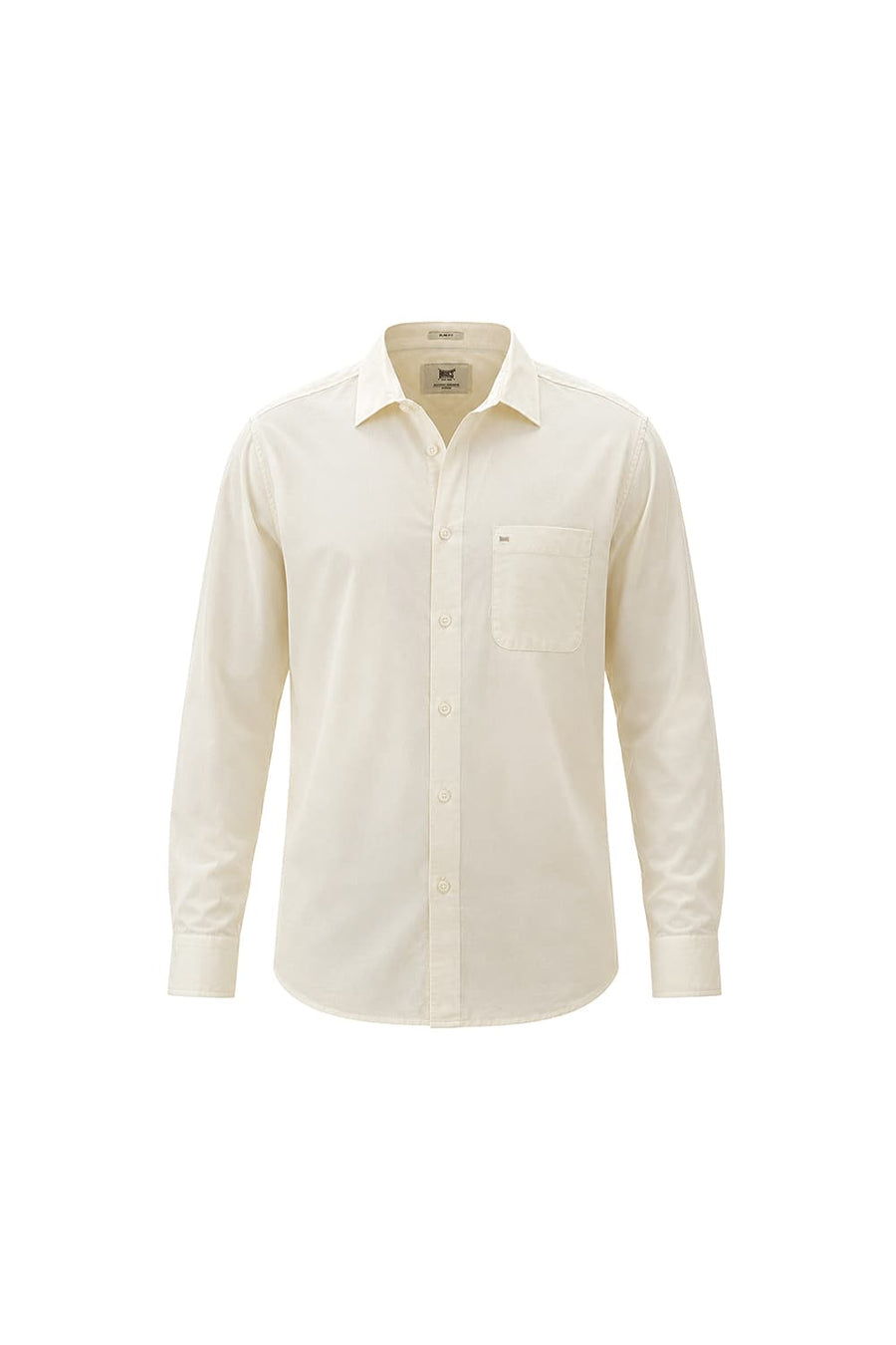 BASICS SLIM FIT MARSHMALLOW YELLOW COTTON OXFORD SHIRT