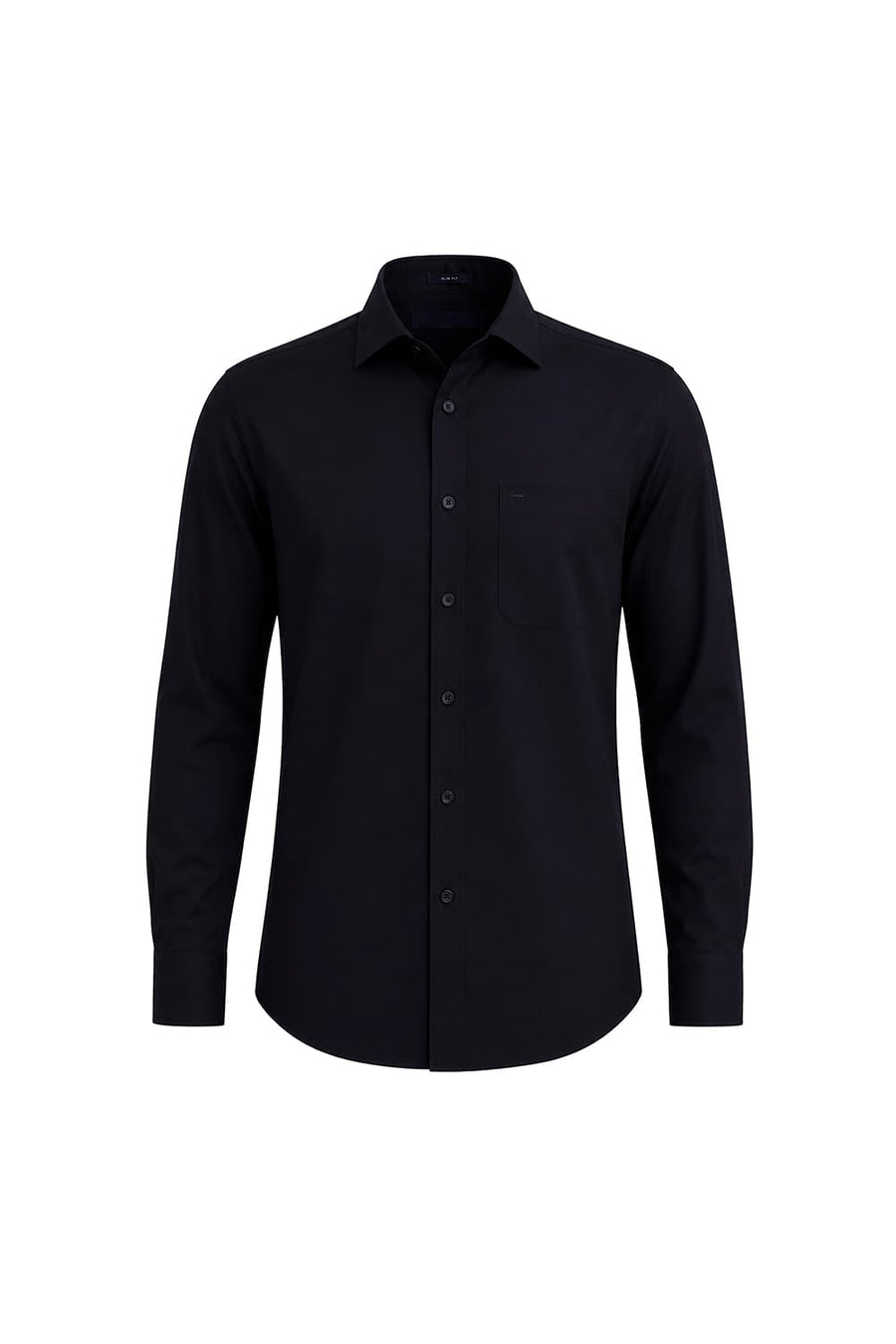 BASICS SLIM FIT PIRATE BLACK COTTON OXFORD SHIRT
