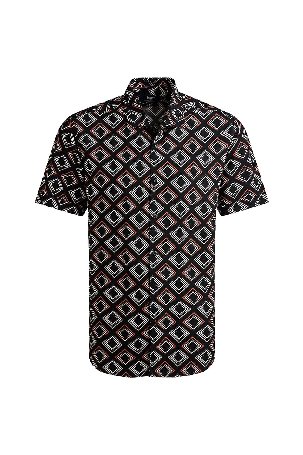 SLIM FIT VISCOSE PRINTED HALFSLEEVES SHIRT