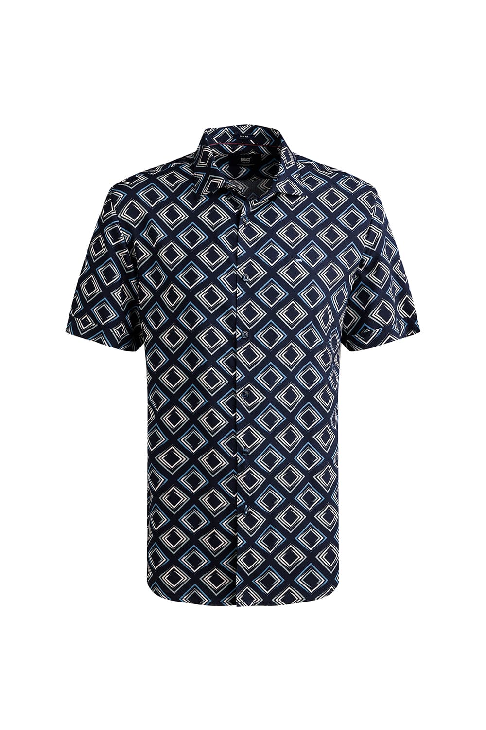 SLIM FIT VISCOSE PRINTED HALFSLEEVES SHIRT