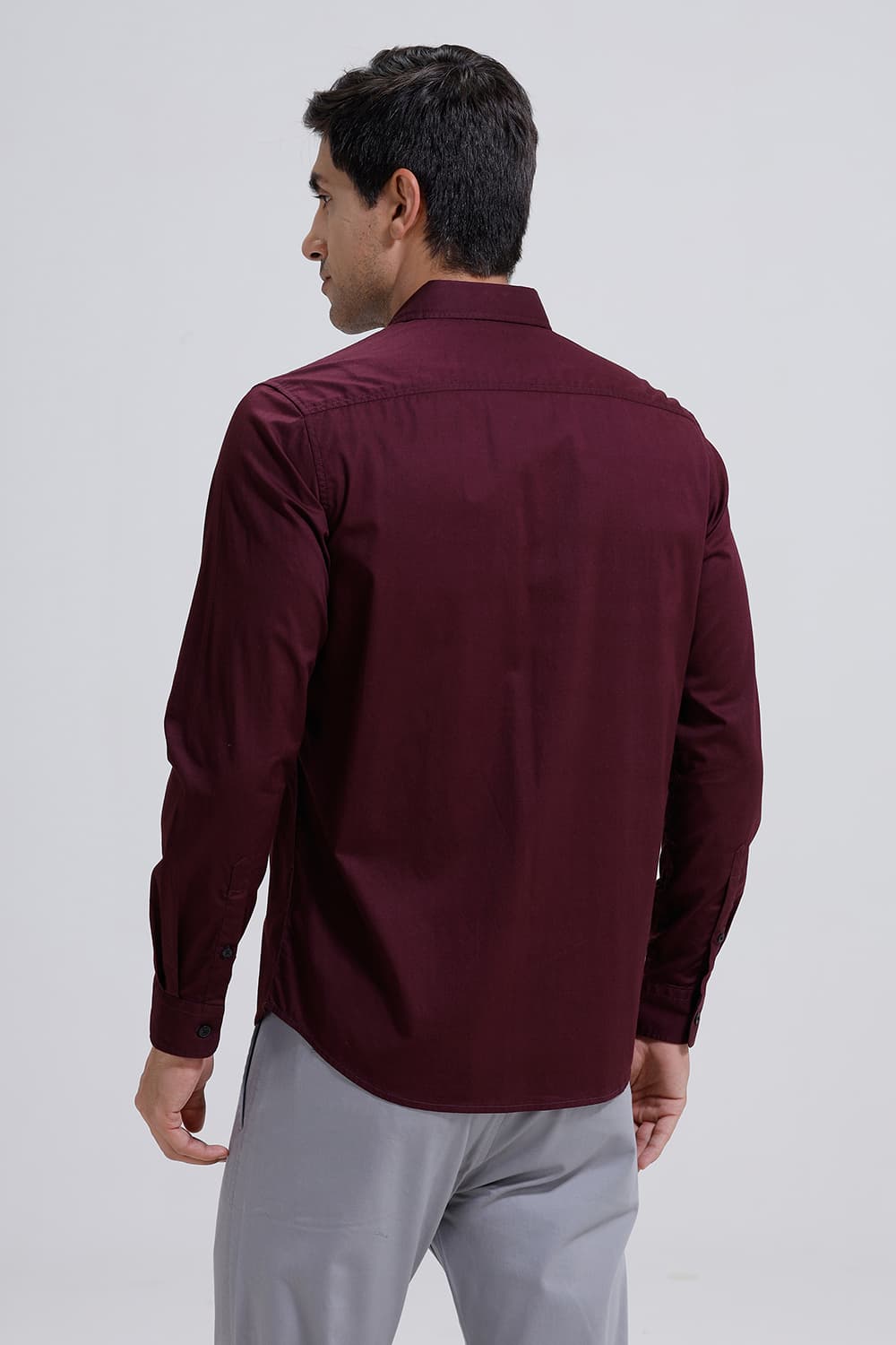 SLIM FIT COTTON TWILL SHIRT