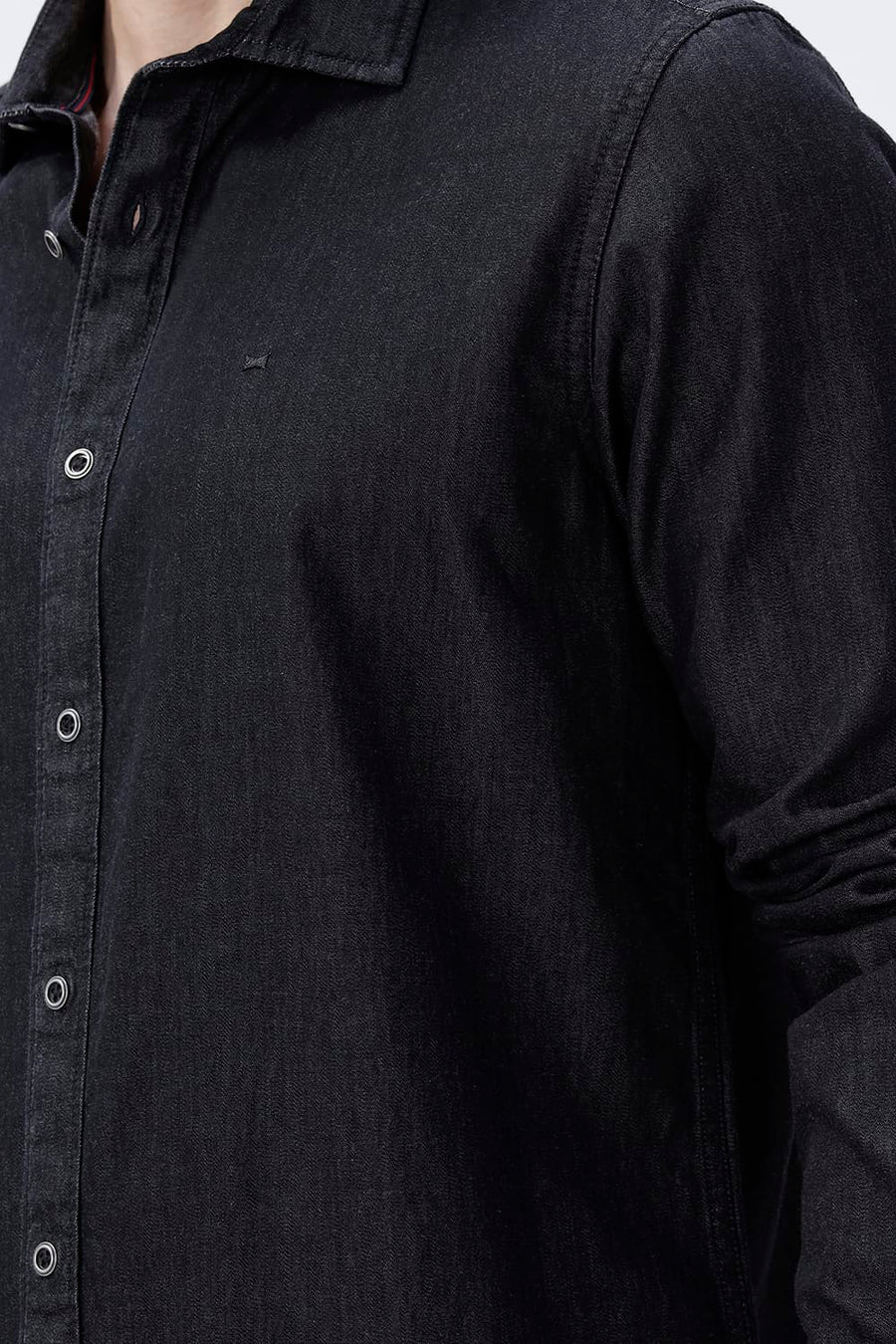 BASICS SLIM FIT BLACK ROBE COTTON SULPHUR SHIRT