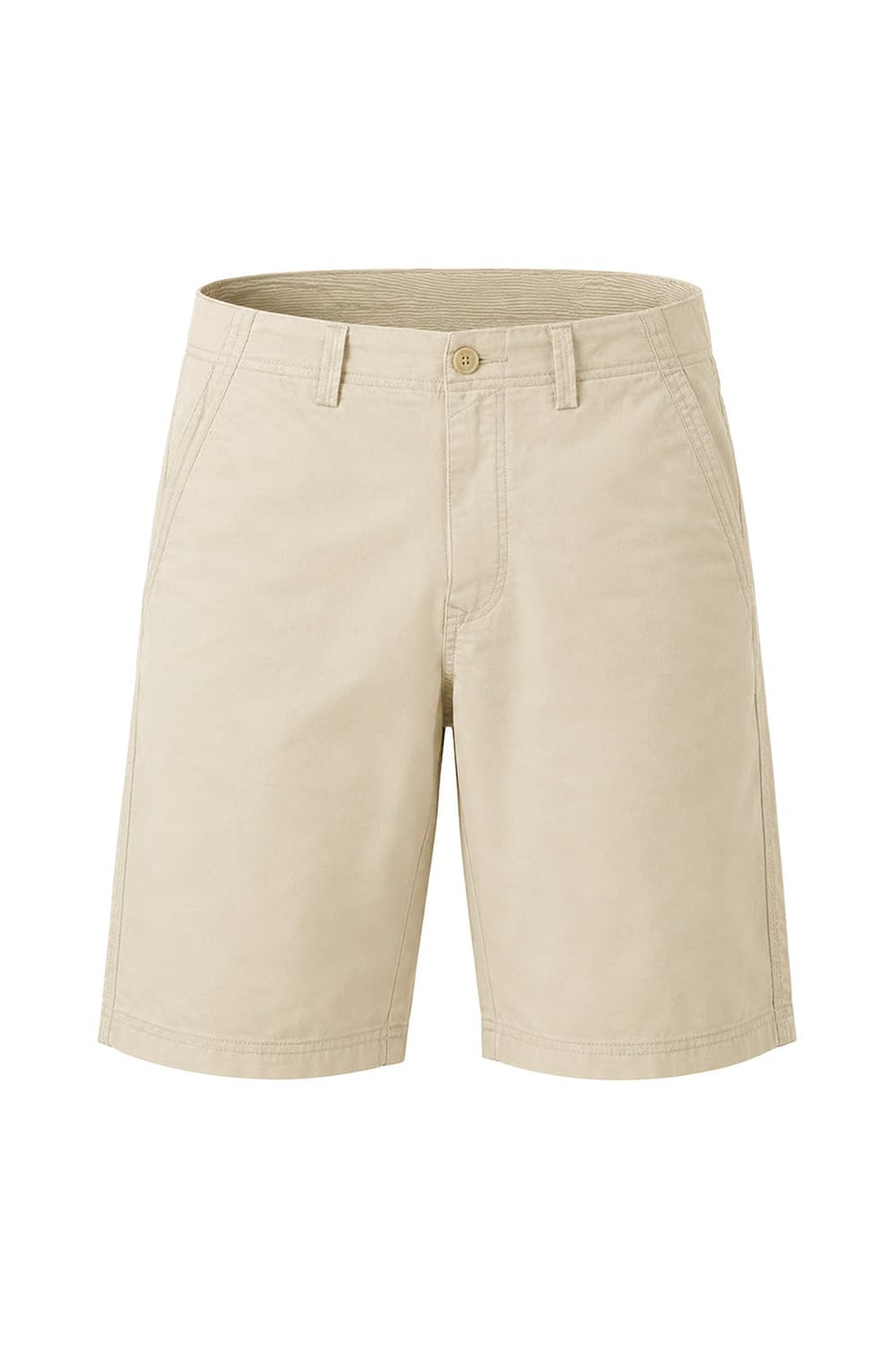 BASICS COMFORT FIT MOJAVE BEIGE COTTON STRUCTURE SHORTS