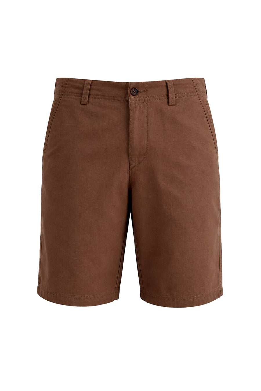 BASICS COMFORT FIT COCA MOCHA BROWN COTTON STRUCTURE SHORTS