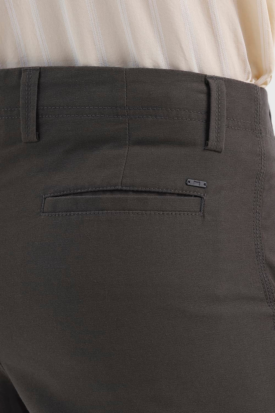 BASICS COMFORT FIT CATACOMBS BROWN COTTON TWILL SHORTS