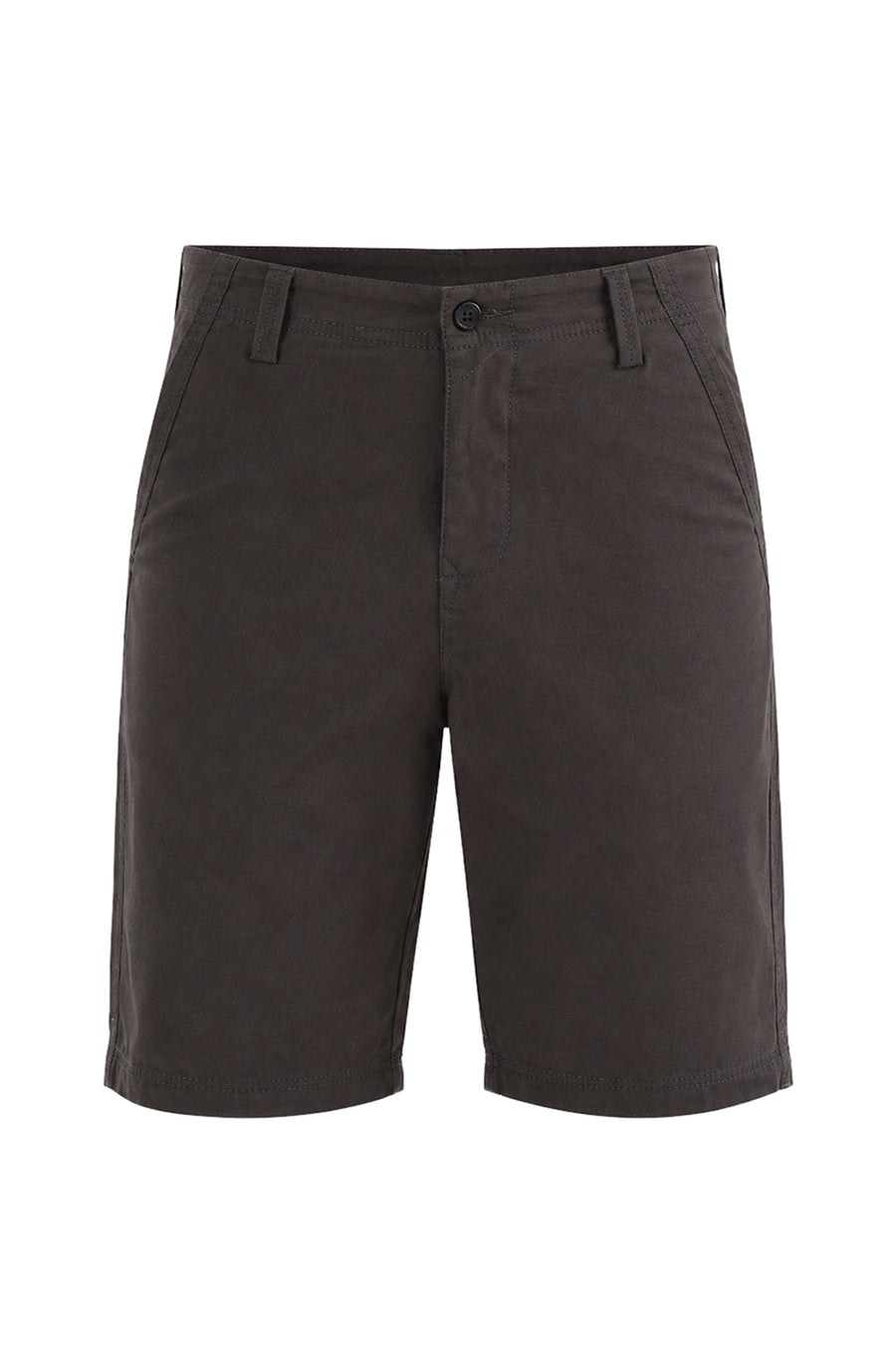 BASICS COMFORT FIT CATACOMBS BROWN COTTON TWILL SHORTS