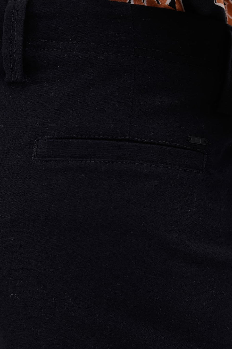 BASICS COMFORT FIT BLACK ROBE COTTON TWILL SHORTS