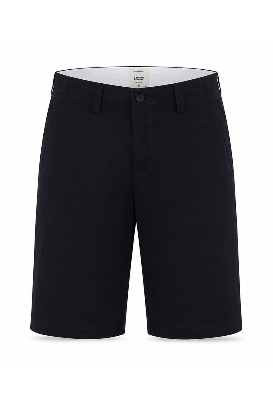 BASICS COMFORT FIT BLACK ROBE COTTON TWILL SHORTS