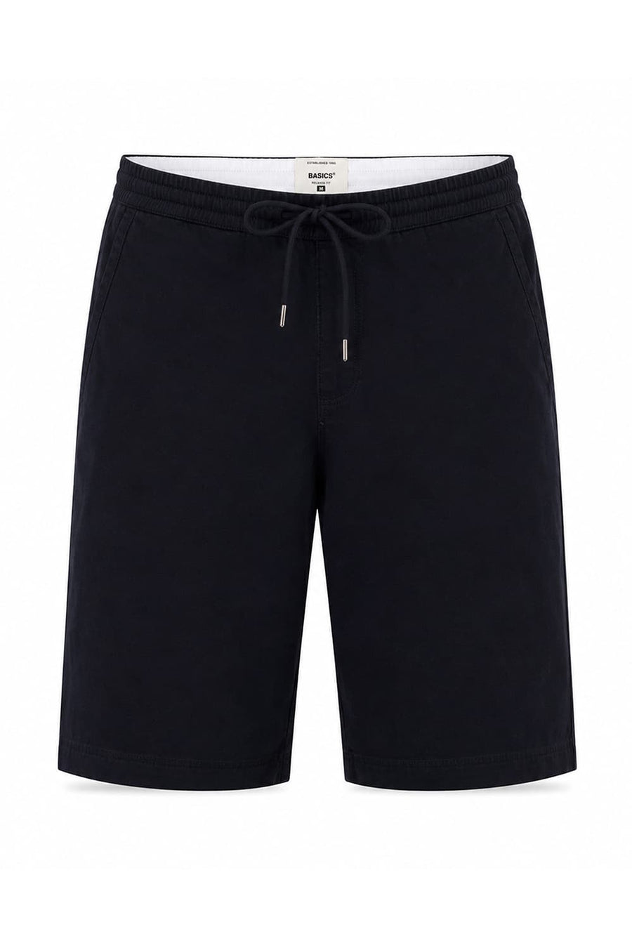 BASICS COMFORT FIT BLACK ROBE COTTON TWILL SHORTS