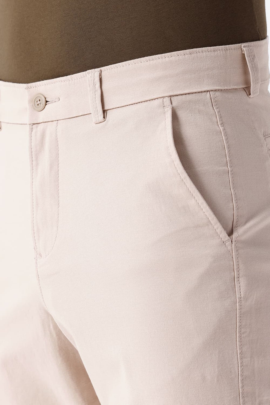 BASICS COMFORT FIT SHEER BLISS BEIGE COTTON STRETCH BONANZA DOBBY SORTS
