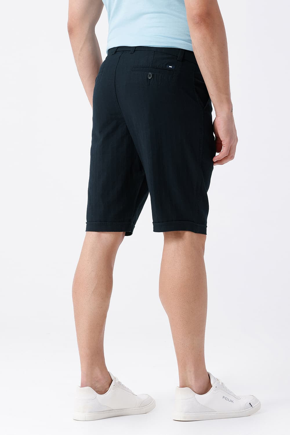 BASICS COMFORT FIT BLUEBERRY NAVY COTTON STRETCH DOLPHIN DOBBY SORTS