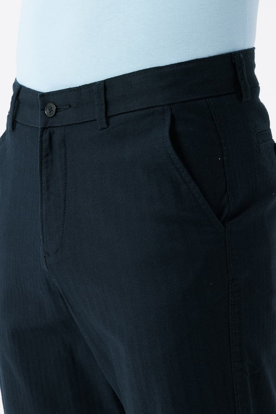 BASICS COMFORT FIT BLUEBERRY NAVY COTTON STRETCH DOLPHIN DOBBY SORTS