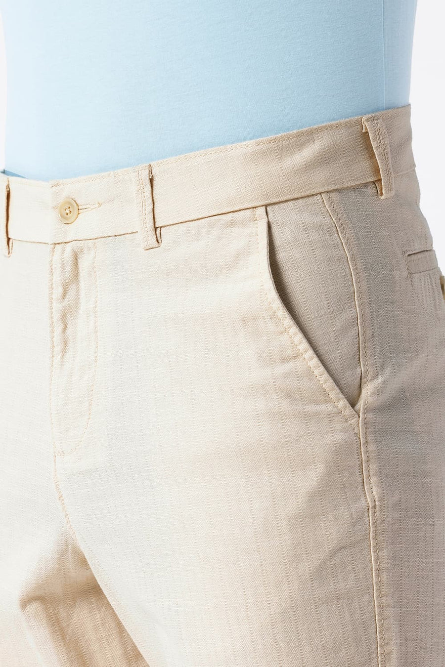 BASICS COMFORT FIT ANTIQUE BEIGE COTTON STRETCH DOLPHIN DOBBY SORTS