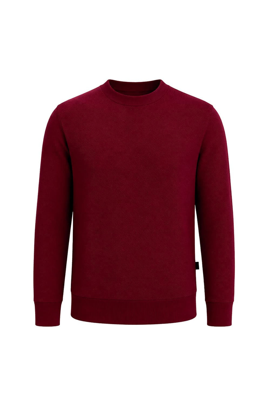 BASICS COMFORT FIT MADDER BROWN COTTON CREW SWEART SHIRT