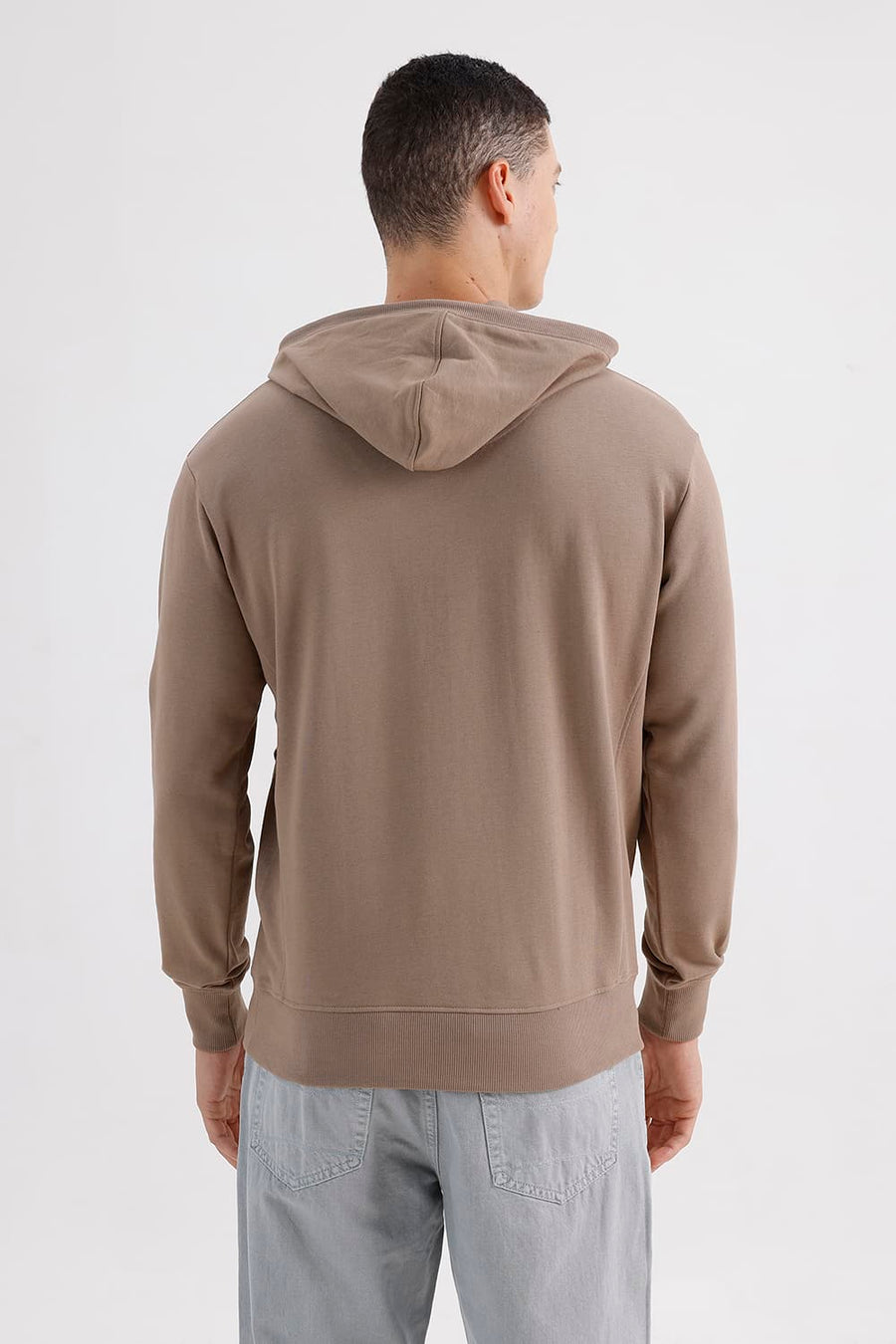 BASICS COMFORT FIT MOUNTAIN TRAIL COTTON HOOD WITHOUT POCKET SWEART SHIRT