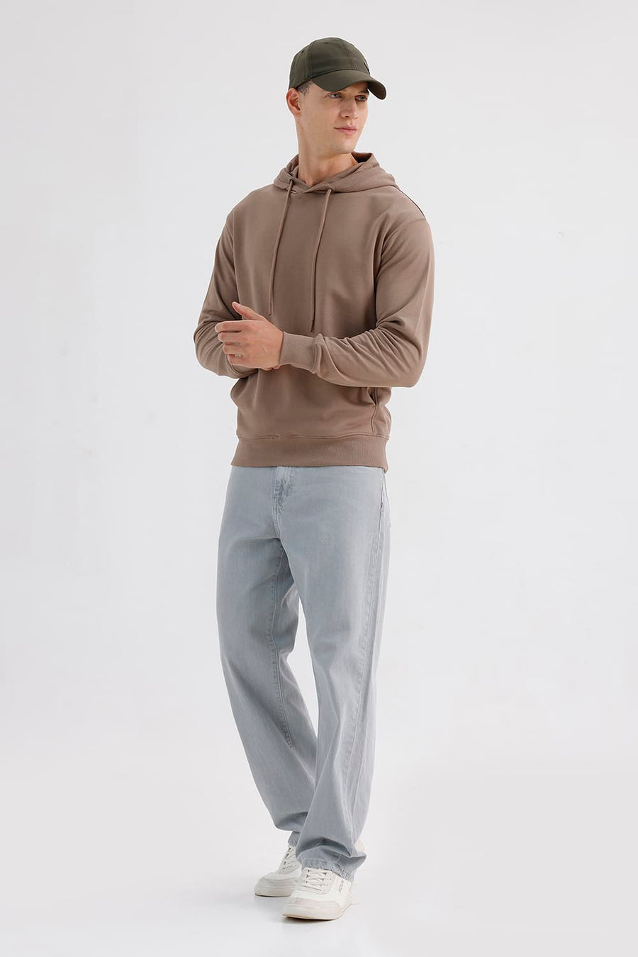 BASICS COMFORT FIT MOUNTAIN TRAIL COTTON HOOD WITHOUT POCKET SWEART SHIRT