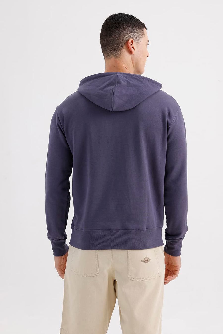 BASICS COMFORT FIT GRAYSTONE COTTON HOOD WITH POCKET SWEART SHIRT
