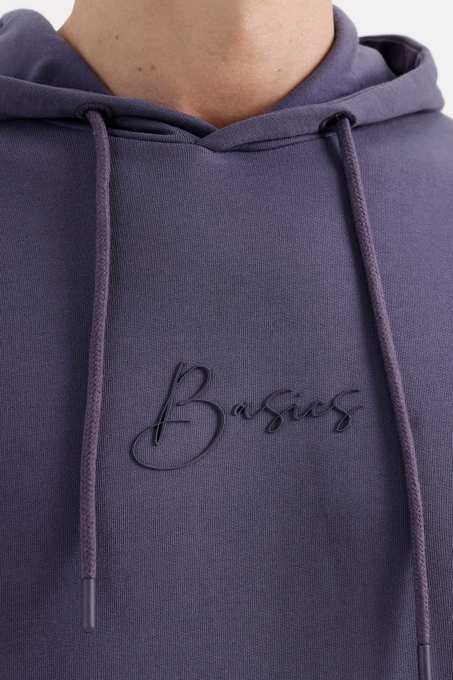 BASICS COMFORT FIT GRAYSTONE COTTON HOOD WITH POCKET SWEART SHIRT