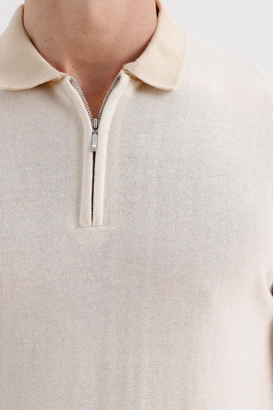 BASICS COMFORT FIT PAPYRUS COTTON POLO SWEART SHIRT