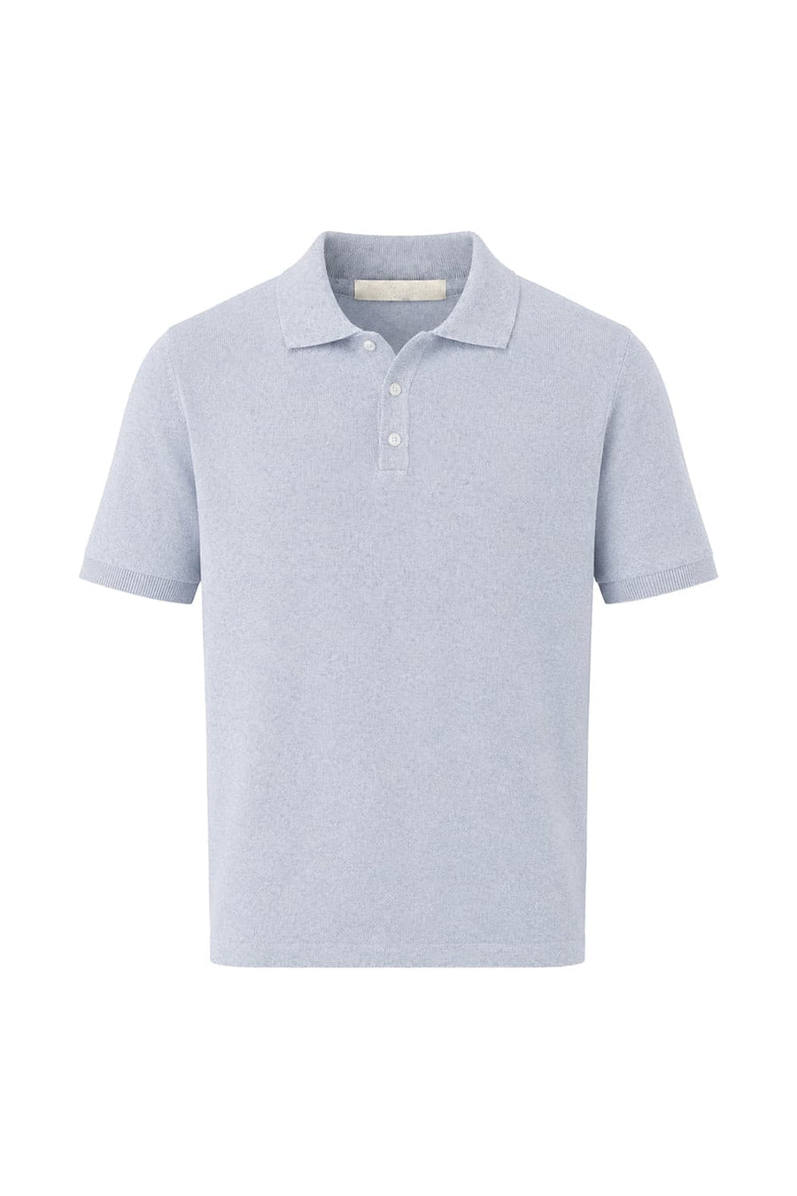 BASICS COMFORT FIT BLUE HEATHER COTTON POLYESTER POLO SWEART SHIRT