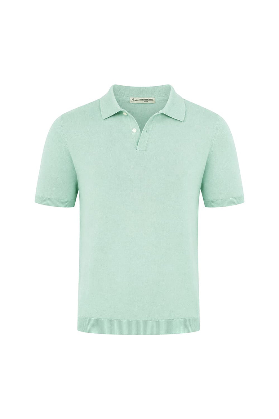 BASICS COMFORT FIT GREEN HEATHER COTTON POLYESTER POLO SWEART SHIRT