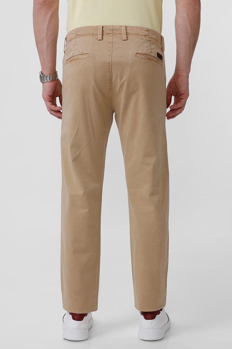 BASICS DRIFT FIT HONEY KHAKI COTTON STRETCH TROUSER
