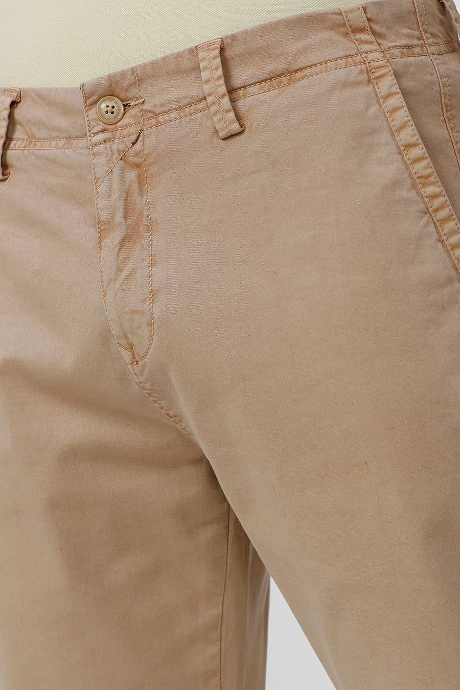 BASICS DRIFT FIT HONEY KHAKI COTTON STRETCH TROUSER