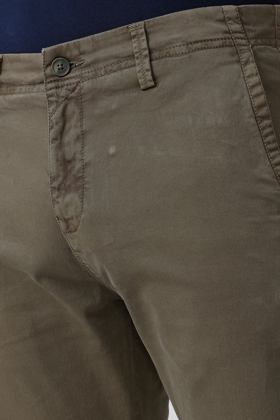 BASICS DRIFT FIT CYPRESS OLIVE COTTON STRETCH TROUSER