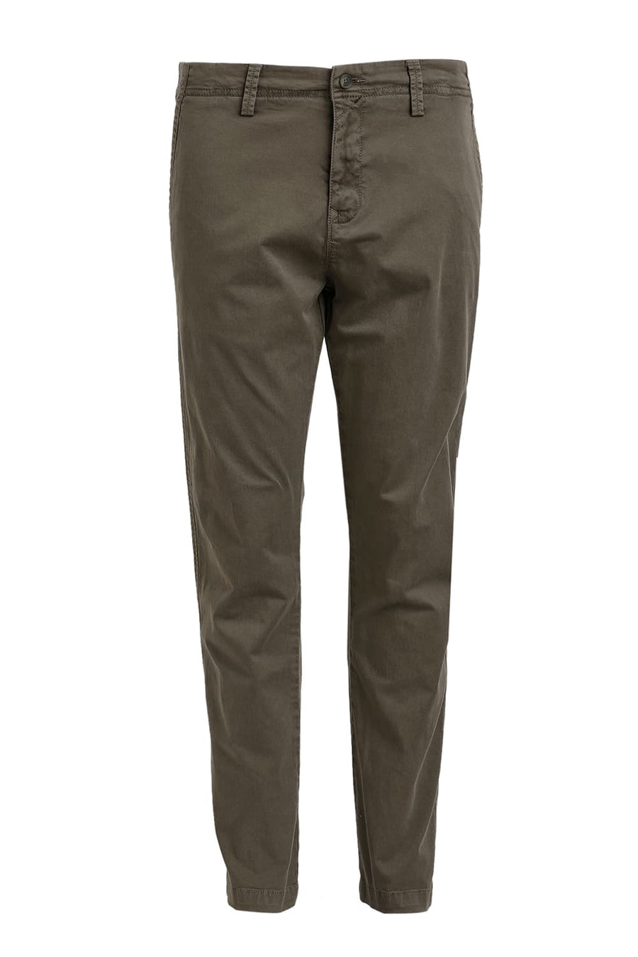BASICS DRIFT FIT CYPRESS OLIVE COTTON STRETCH TROUSER