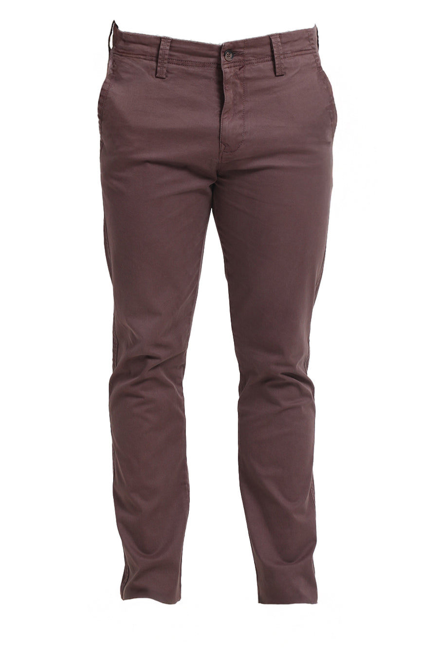 BASICS DRIFT FIT CARAFE BROWN COTTON STRETCH TROUSER