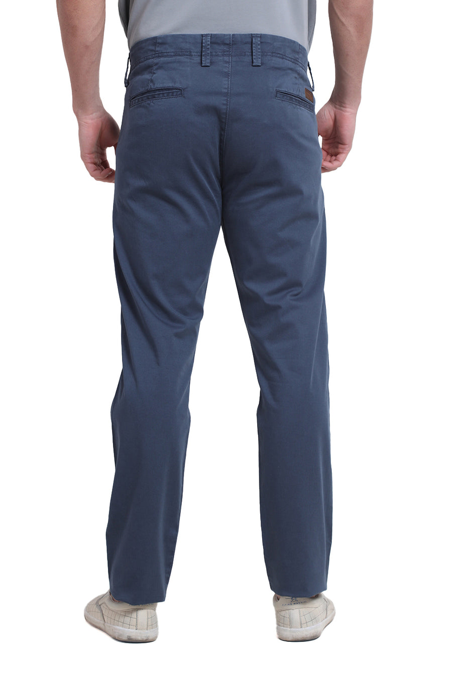BASICS DRIFT FIT JUNE BUG TEAL COTTON STRETCH TROUSER