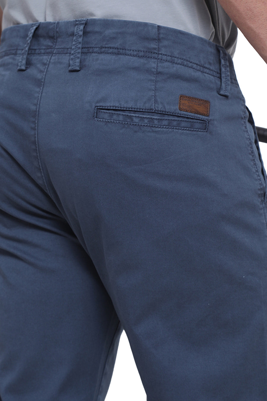 BASICS DRIFT FIT JUNE BUG TEAL COTTON STRETCH TROUSER