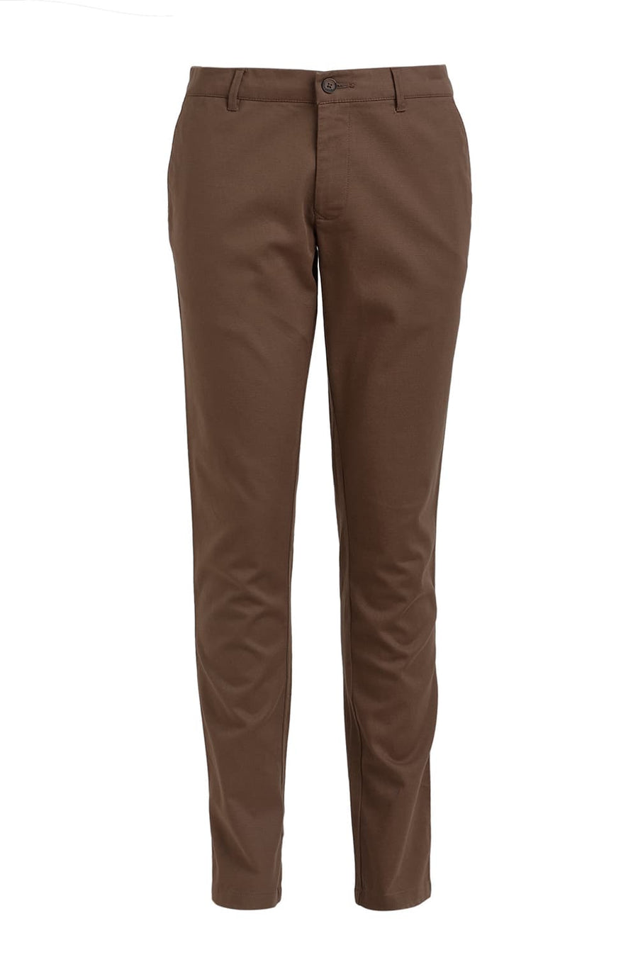 BASICS TAPERED FIT RAIN DREAM KHAKI COTTON STRETCH DOBBY TROUSER