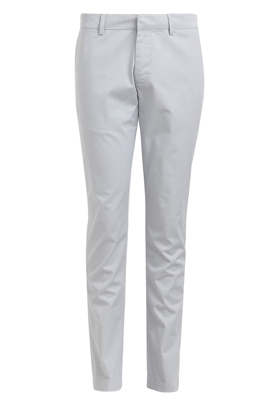BASICS TAPERED FIT PEARL BLUE COTTON STRETCH DOBBY TROUSER