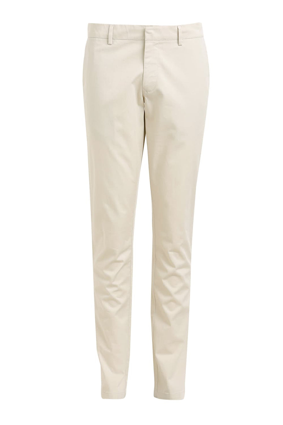BASICS TAPERED FIT BIRCHE ECRU COTTON STRETCH DOBBY TROUSER
