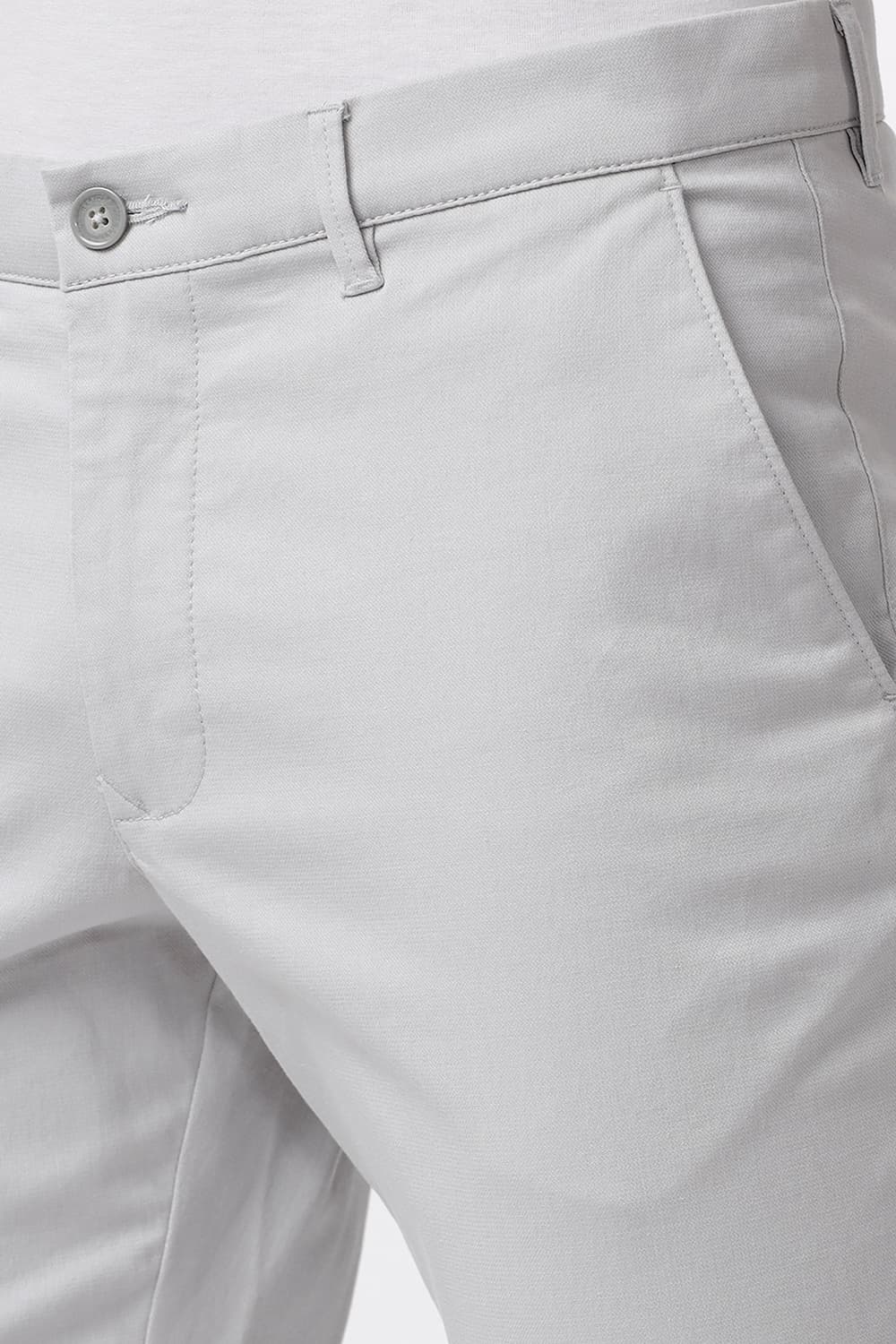 TAPERED FIT COTTON STRETCH DOBBY TROUSER