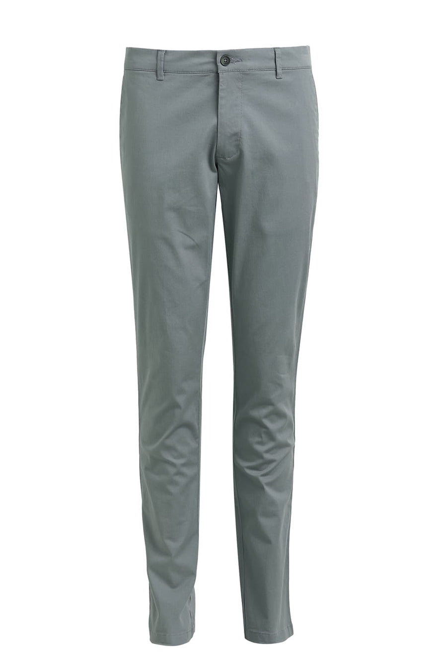 BASICS TAPERED FIT ICEBERG GREEN COTTON STRETCH DOBBY TROUSER