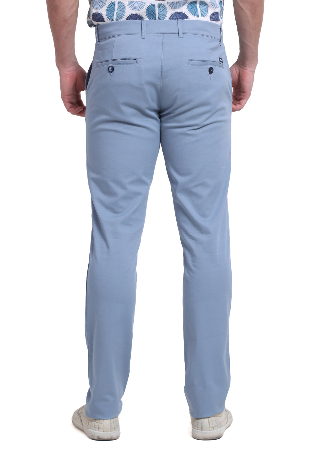TAPERED FIT COTTON STRETCH DOBBY TROUSER