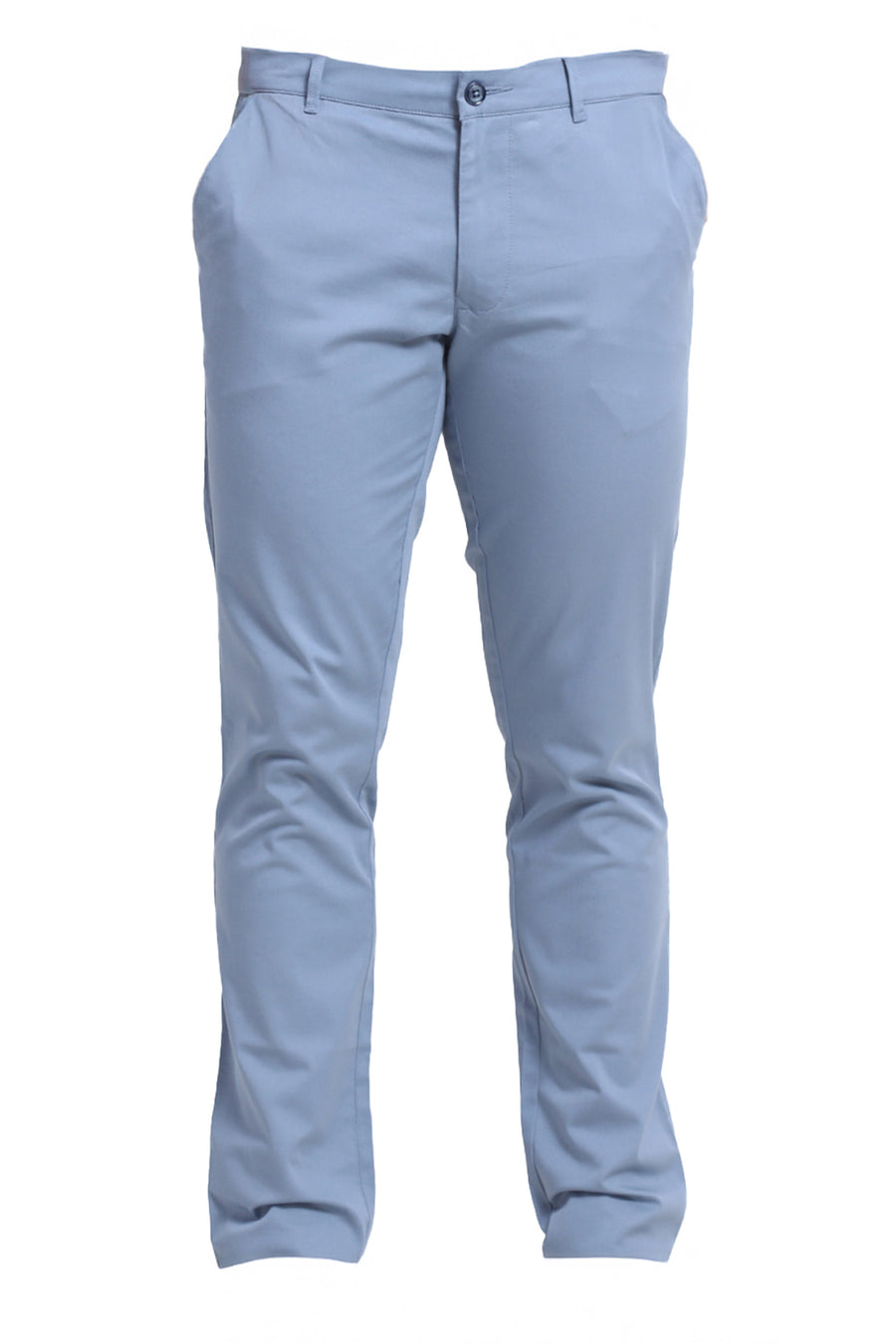 BASICS TAPERED FIT ASHLEY BLUE COTTON STRETCH DOBBY TROUSER
