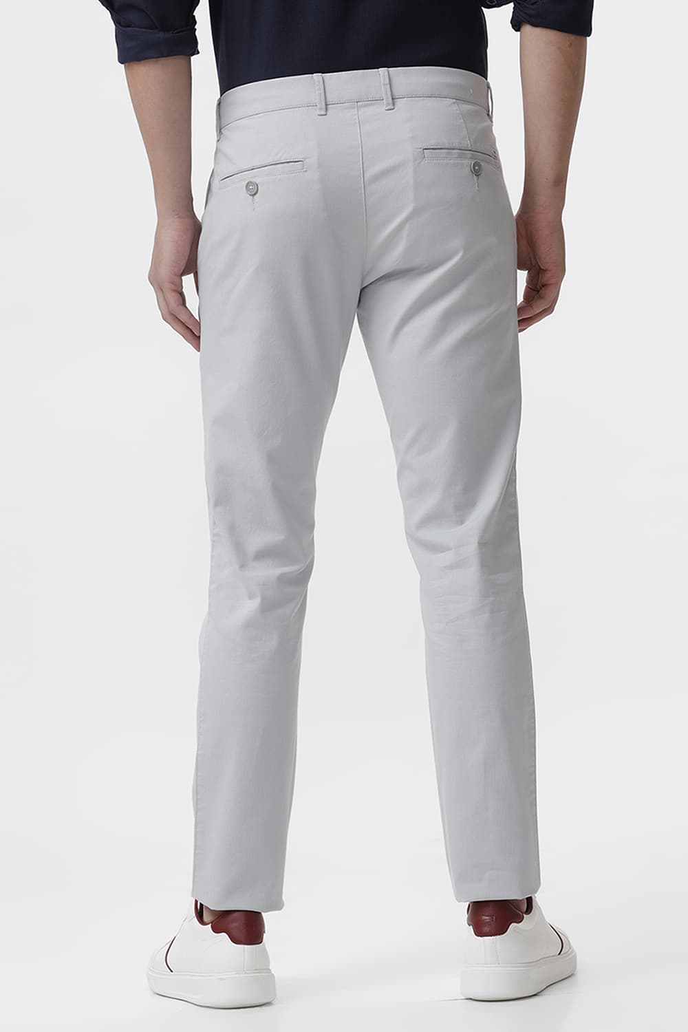 TAPERED FIT COTTON STRETCH DOBBY TROUSER