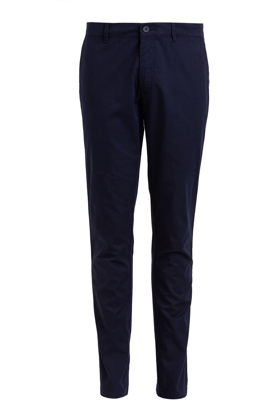 BASICS TAPERED FIT SAPPHIRE NAVY COTTON STRETCH DOBBY TROUSER