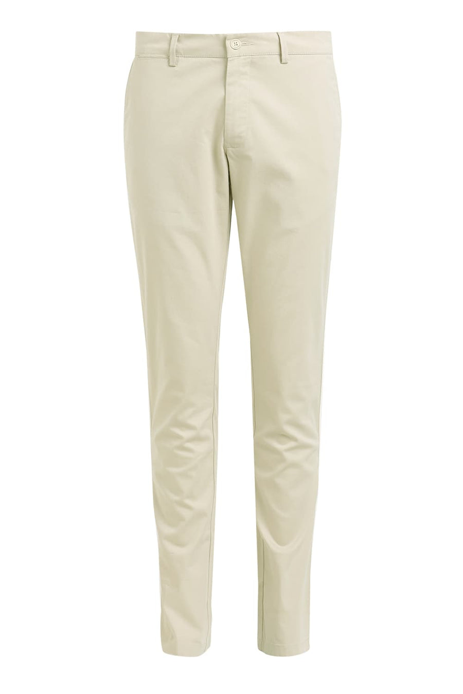 BASICS TAPERED FIT SAFARI BEIGE COTTON STRETCH DOBBY TROUSER